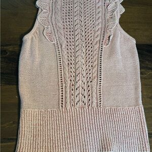 White House Black Market Pink sleeveless sweater